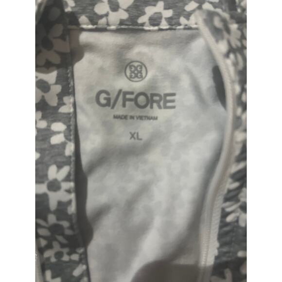 🌸 G/FORE Women's Outline Floral Cozy Jersey Full Zip Mid Layer Golf Jacket (XL) - Picture 8 of 11
